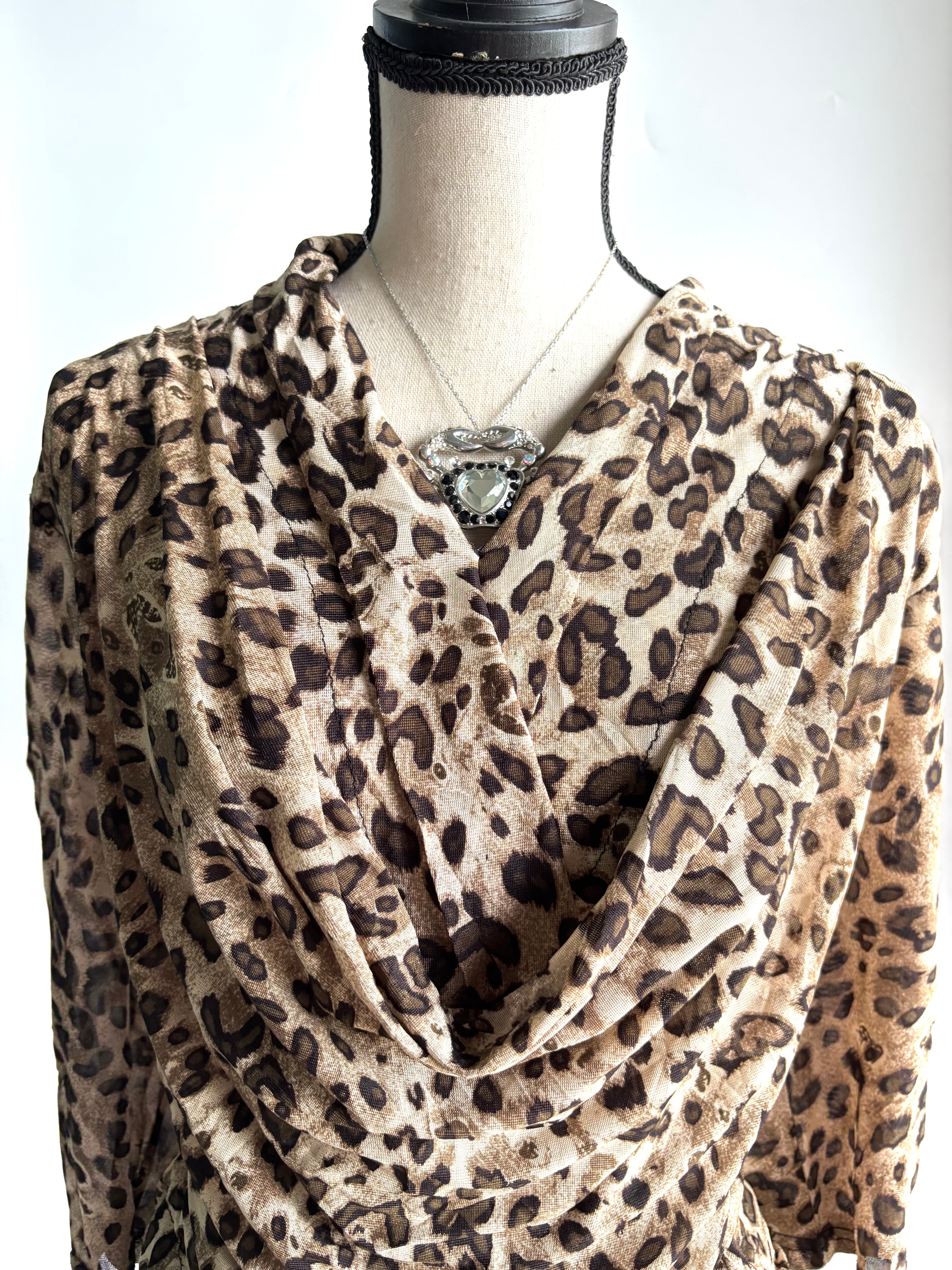 leopard double layered top