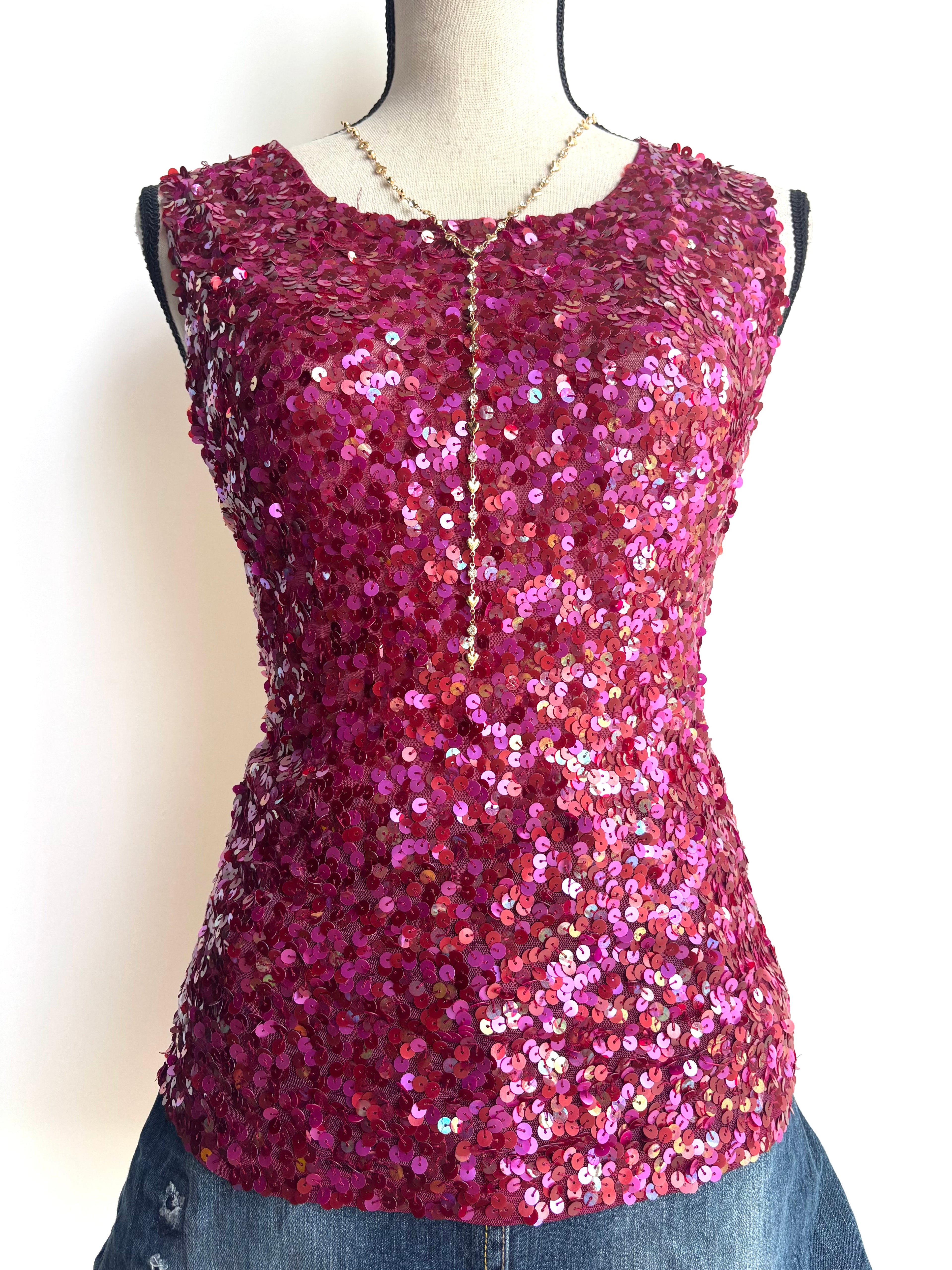 Y2k sequins top