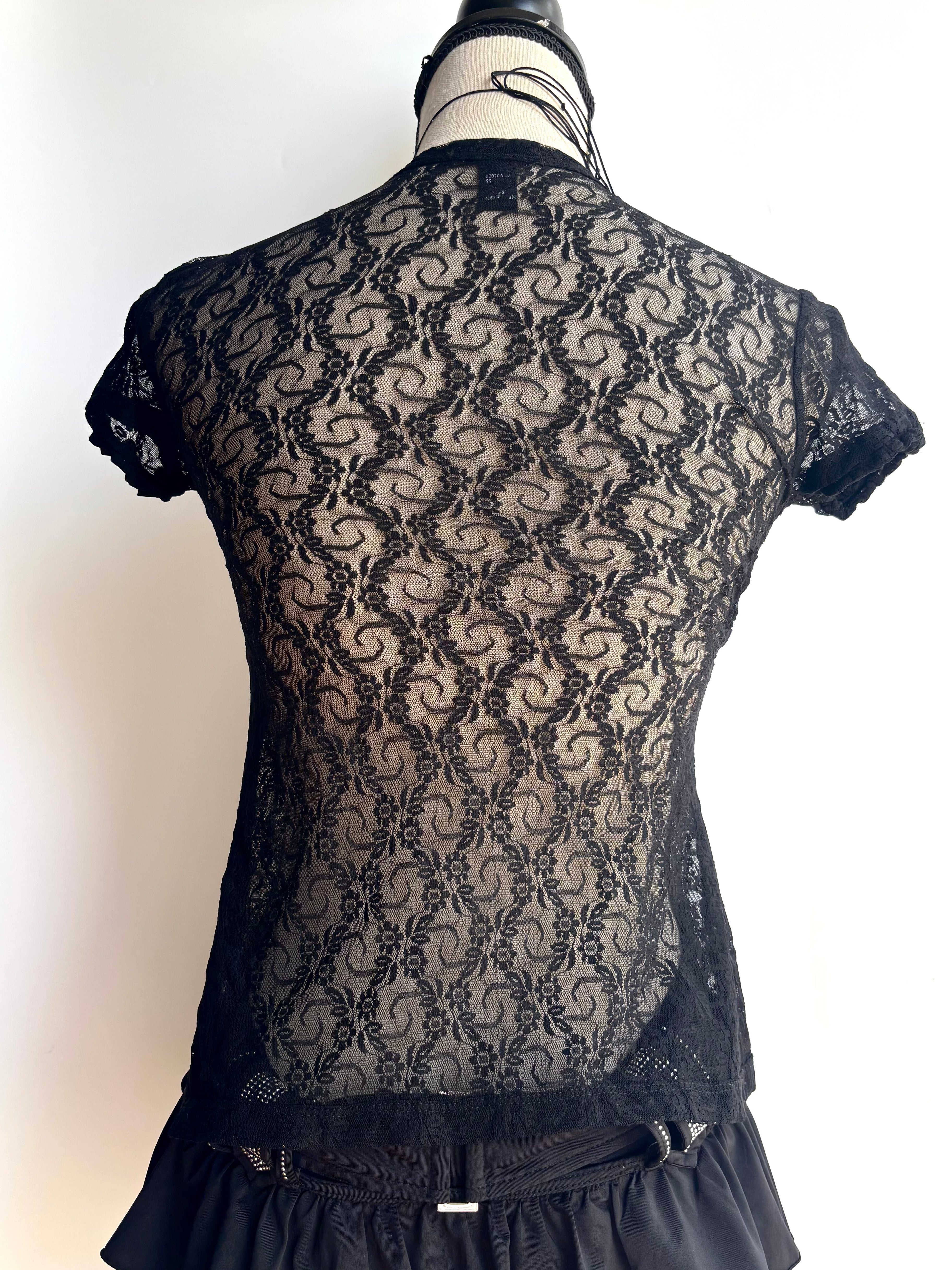 Mesh tie up top