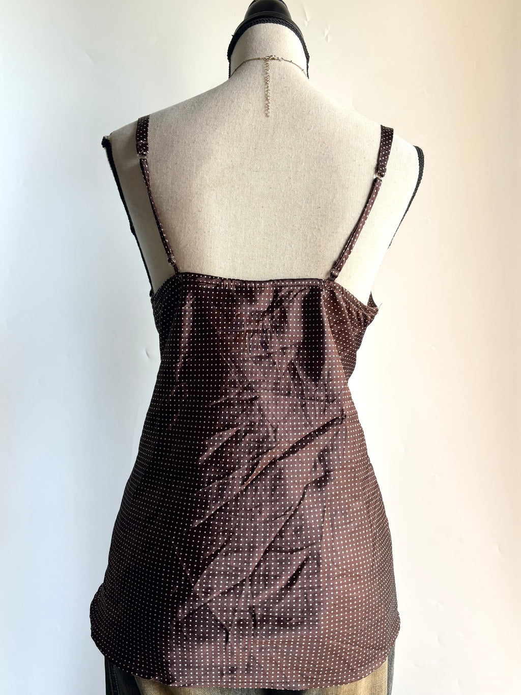 Brown polka dot cami