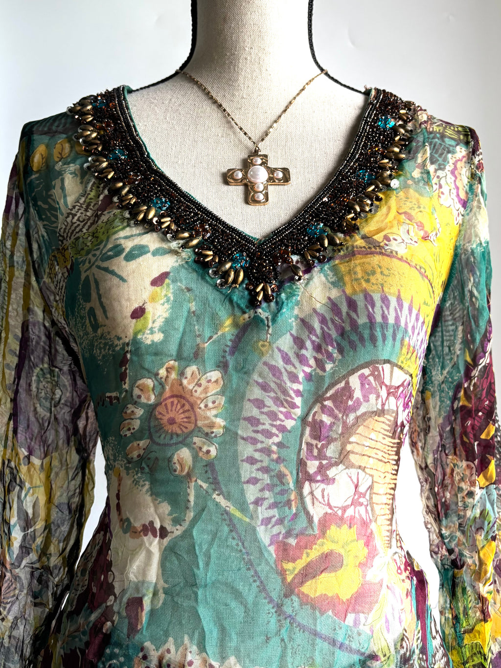 y2k mesh kurti