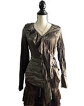 Satin ruffle shirt