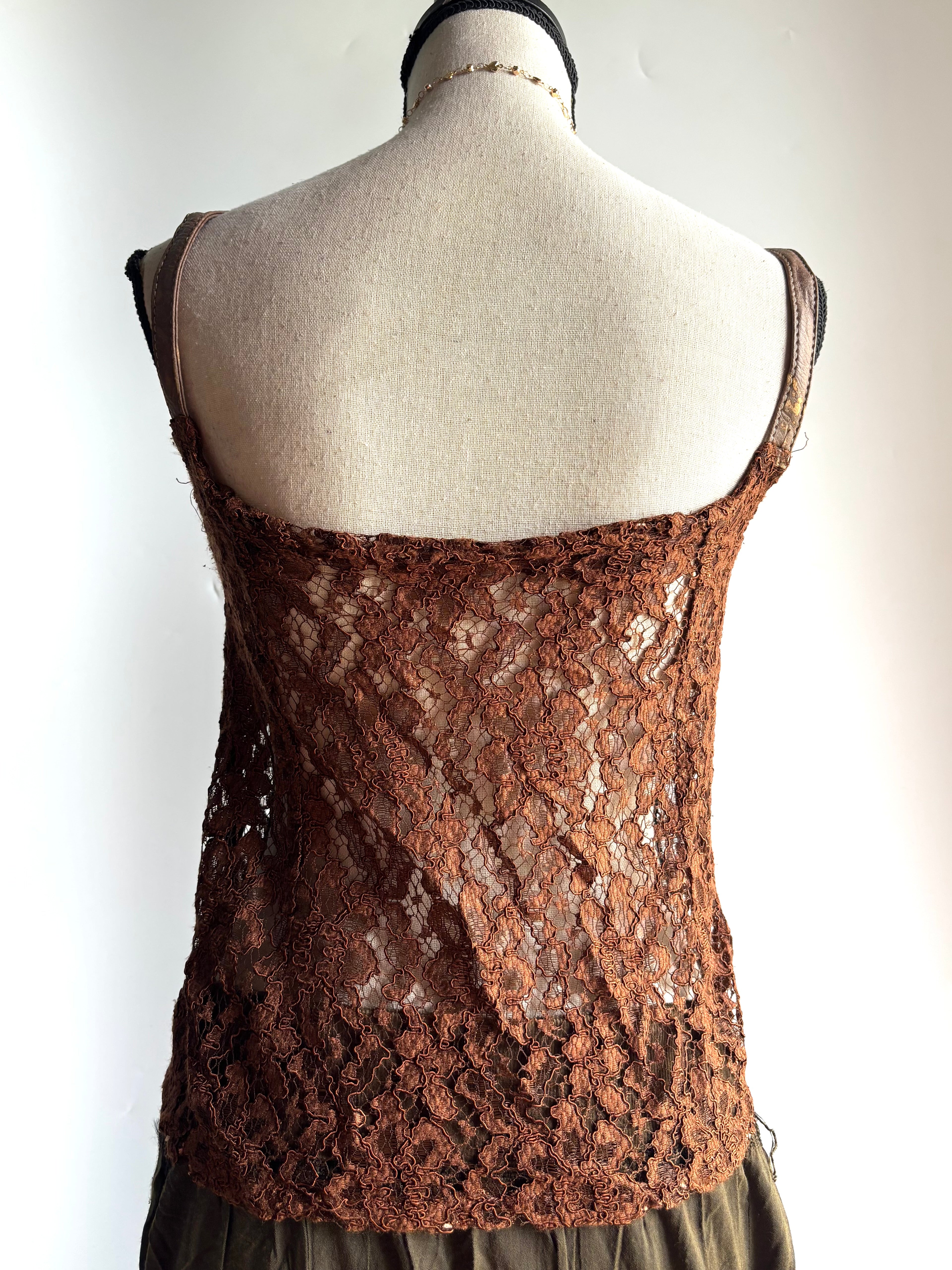 brown lace top