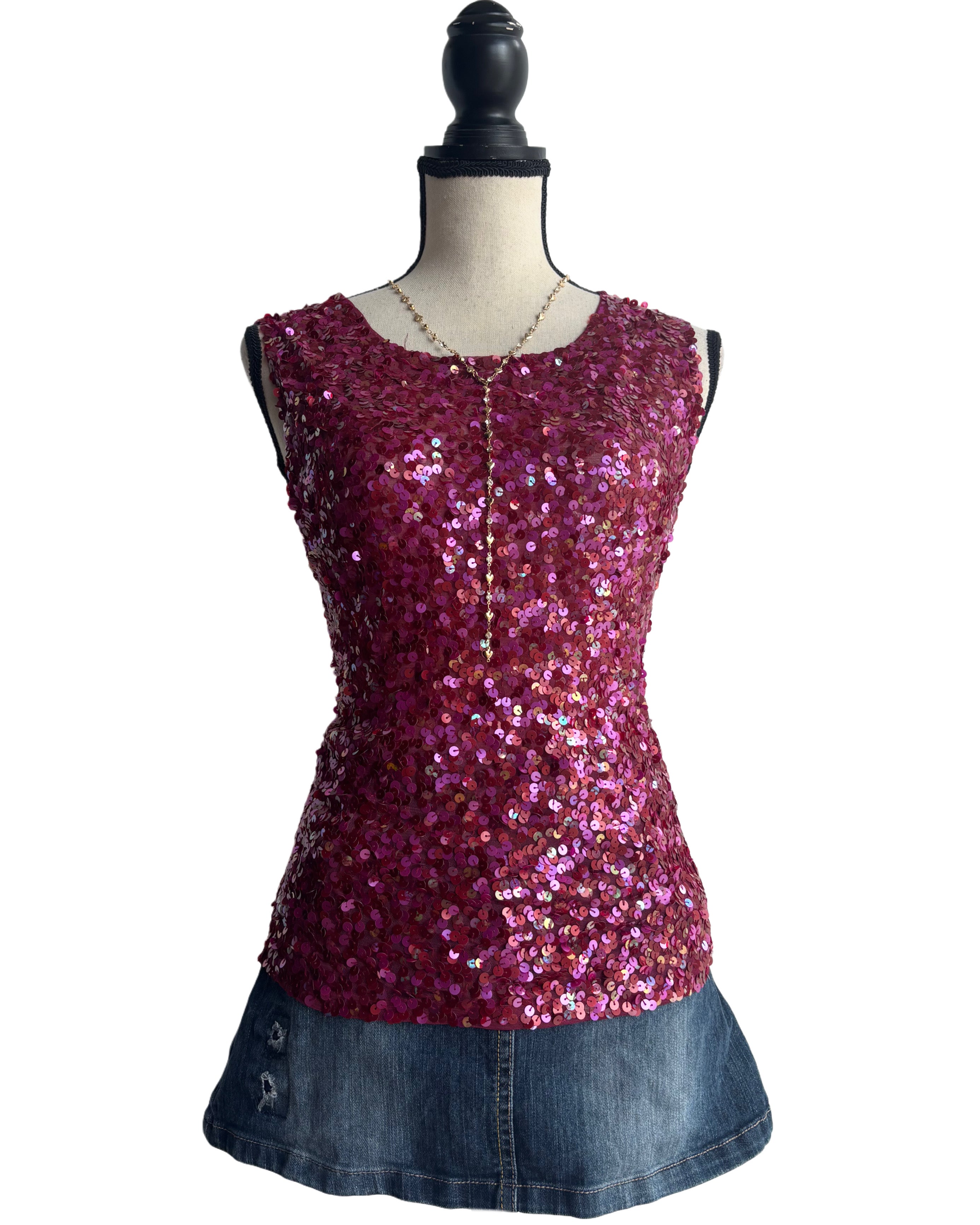 Y2k sequins top