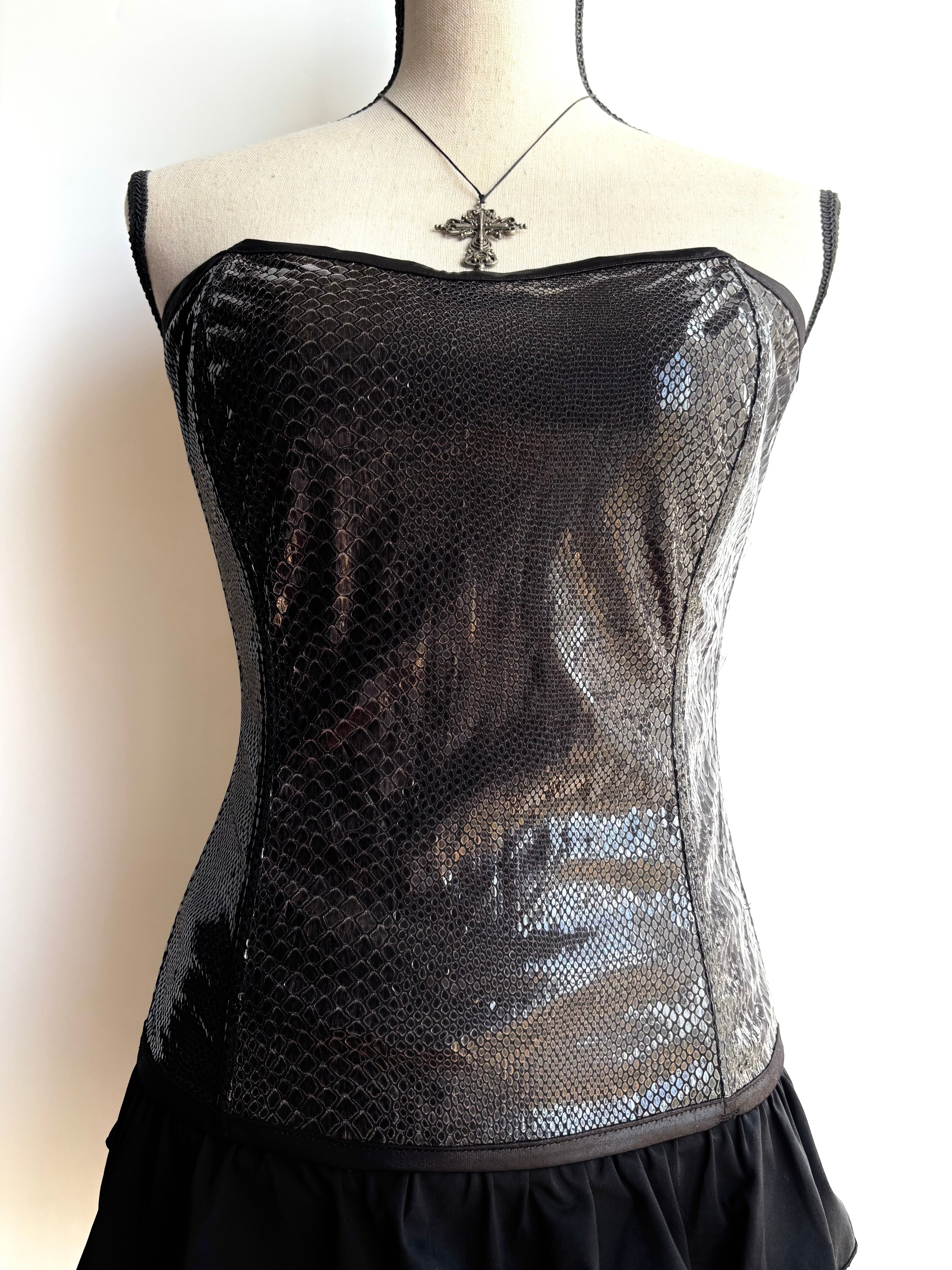Y2k textured corset