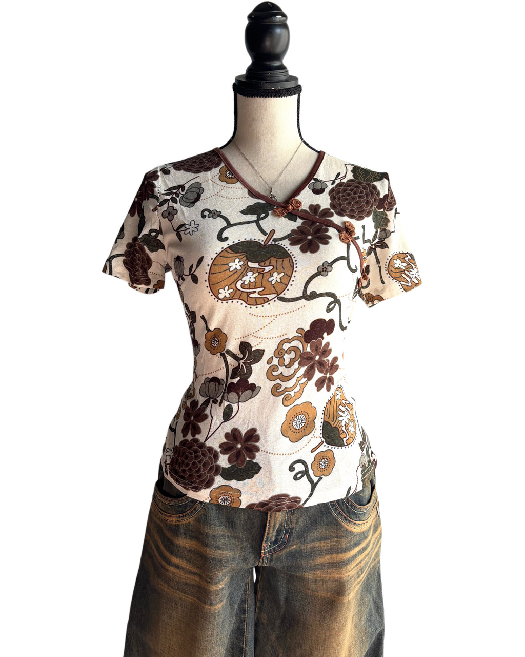 90s style fitted top