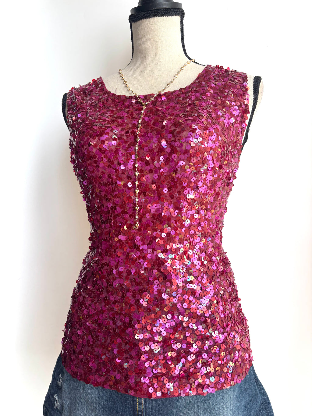 Y2k sequins top