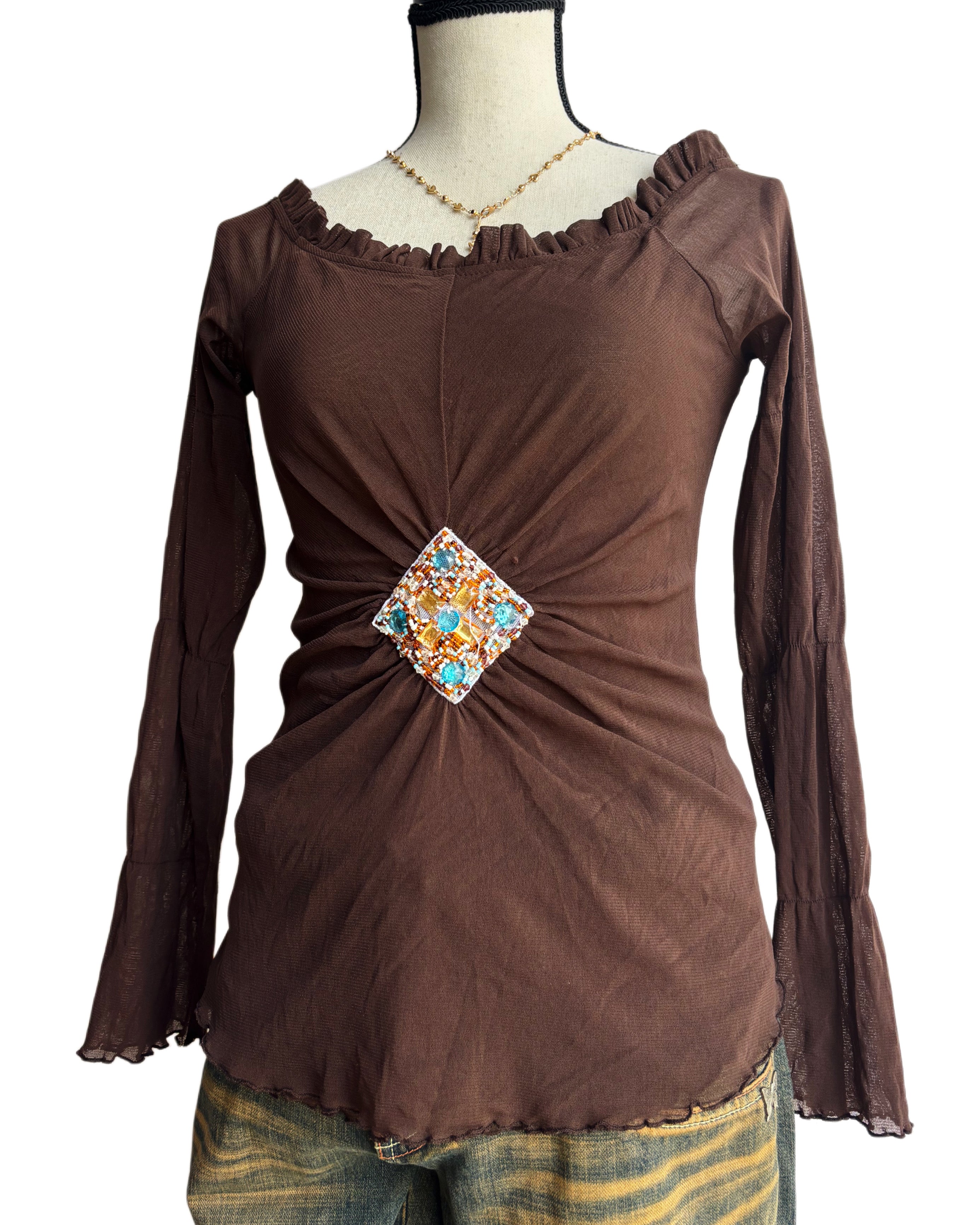 vintage brown top