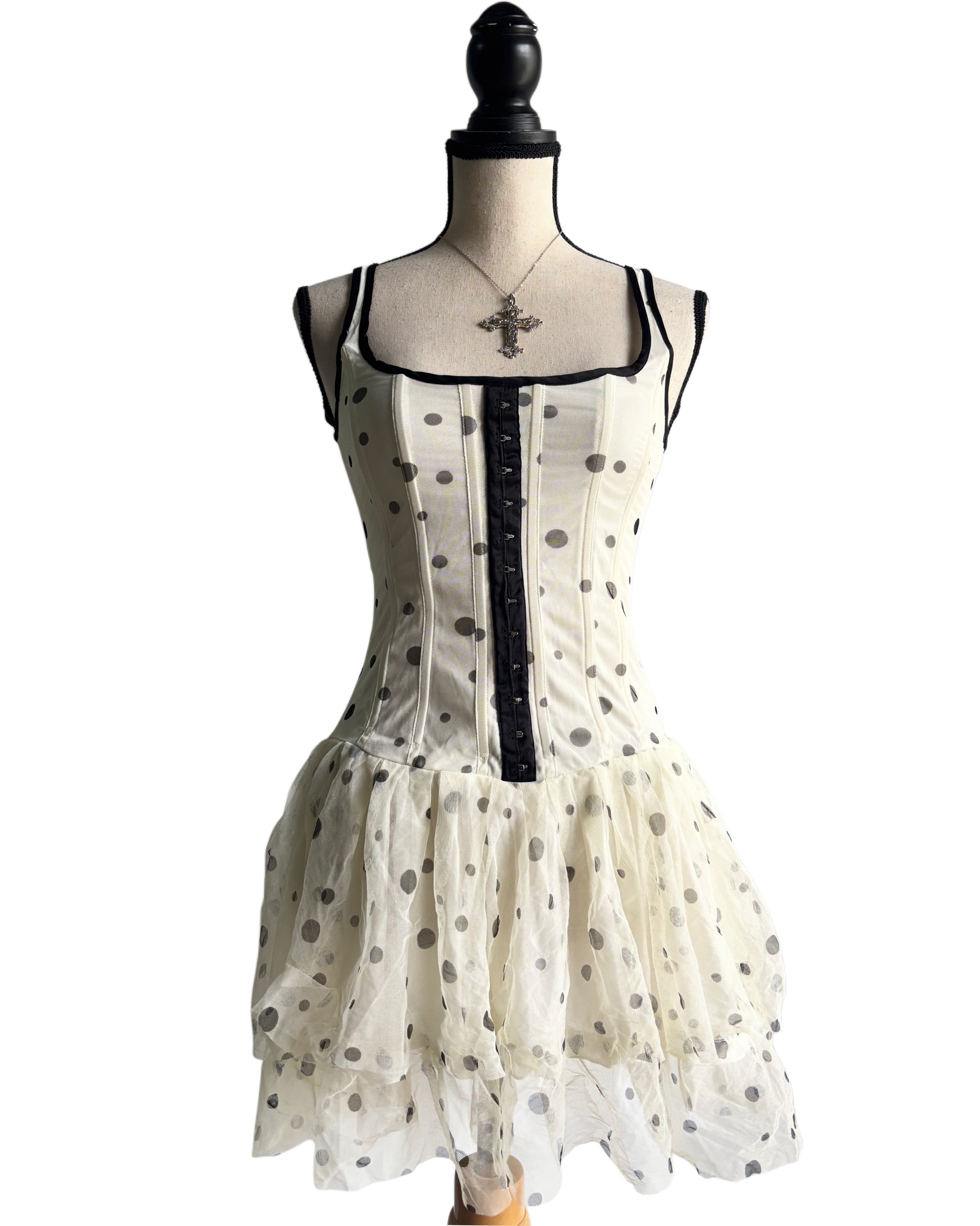Y2k polka dot dress