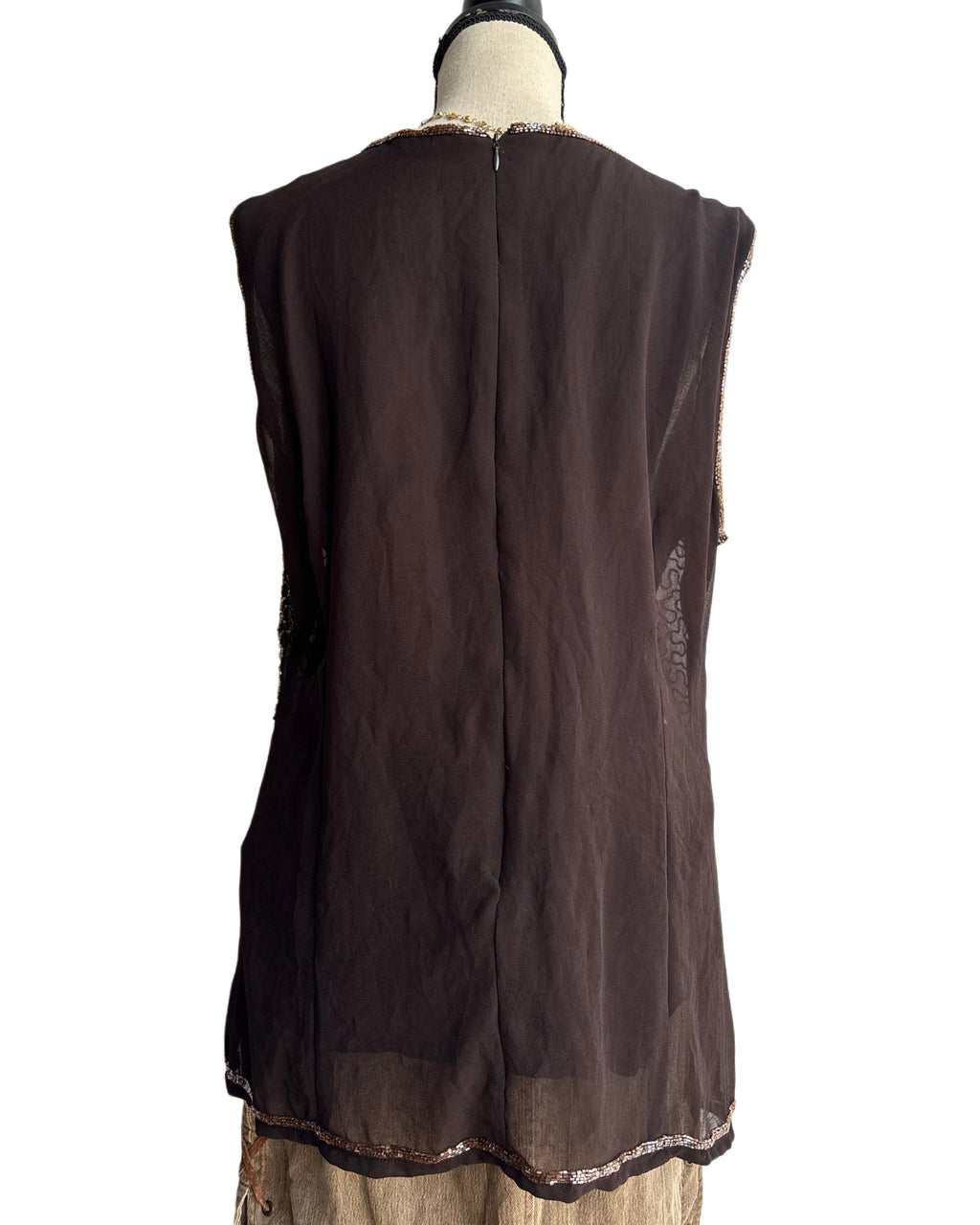 Beaded brown top