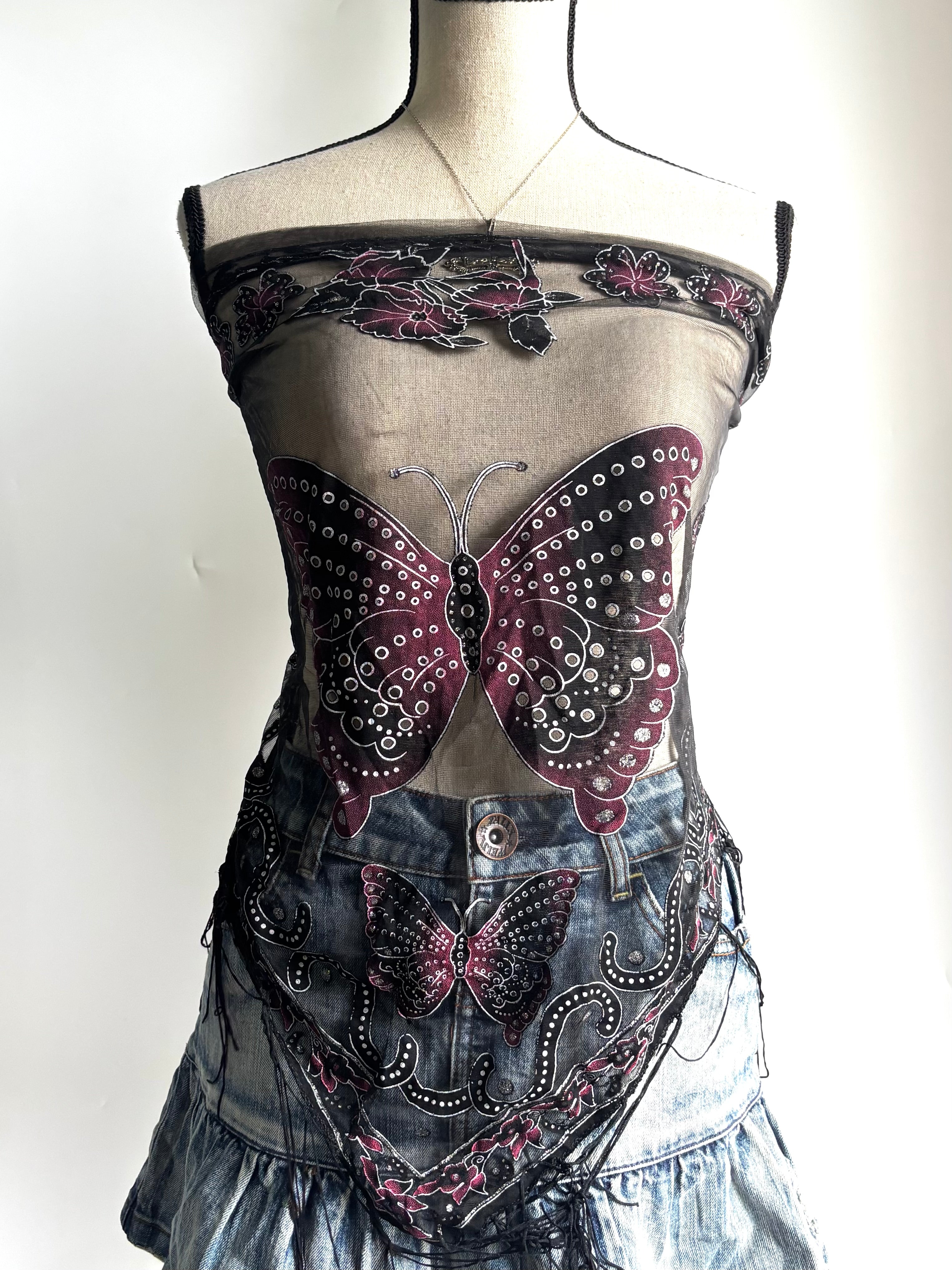 Butterfly mesh scarf