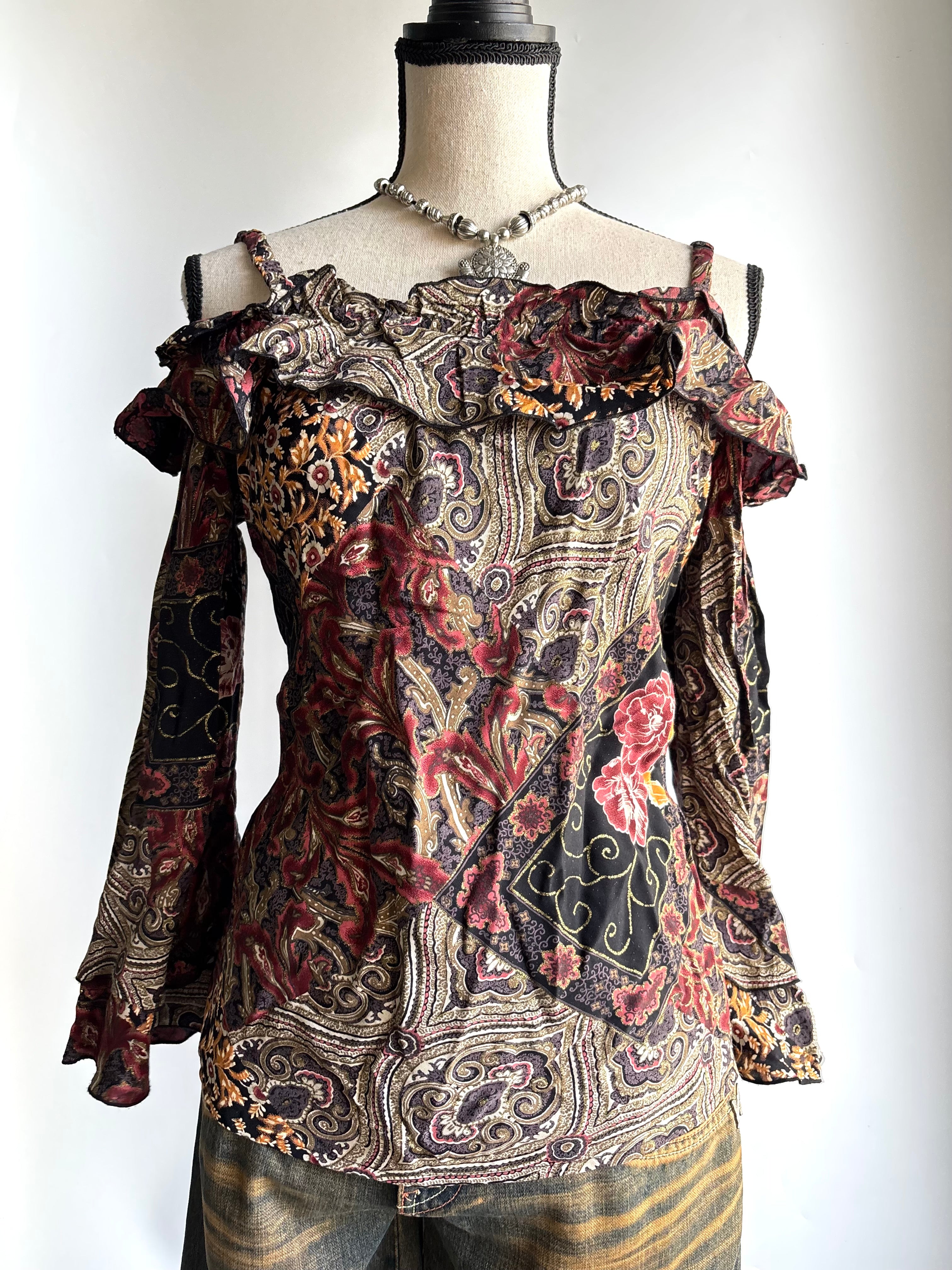 Y2k desi off shoulder top