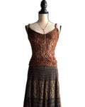 brown lace top