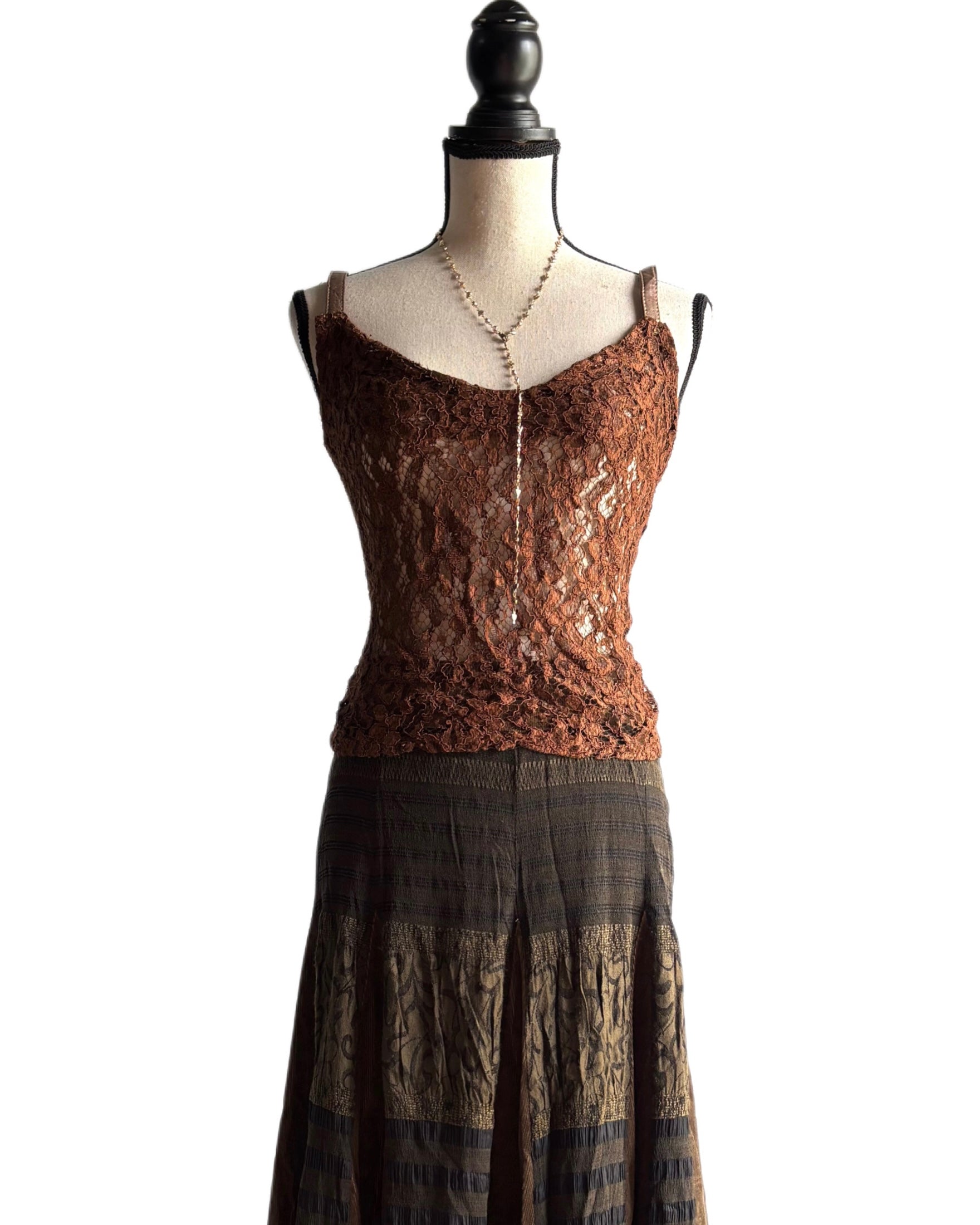 brown lace top