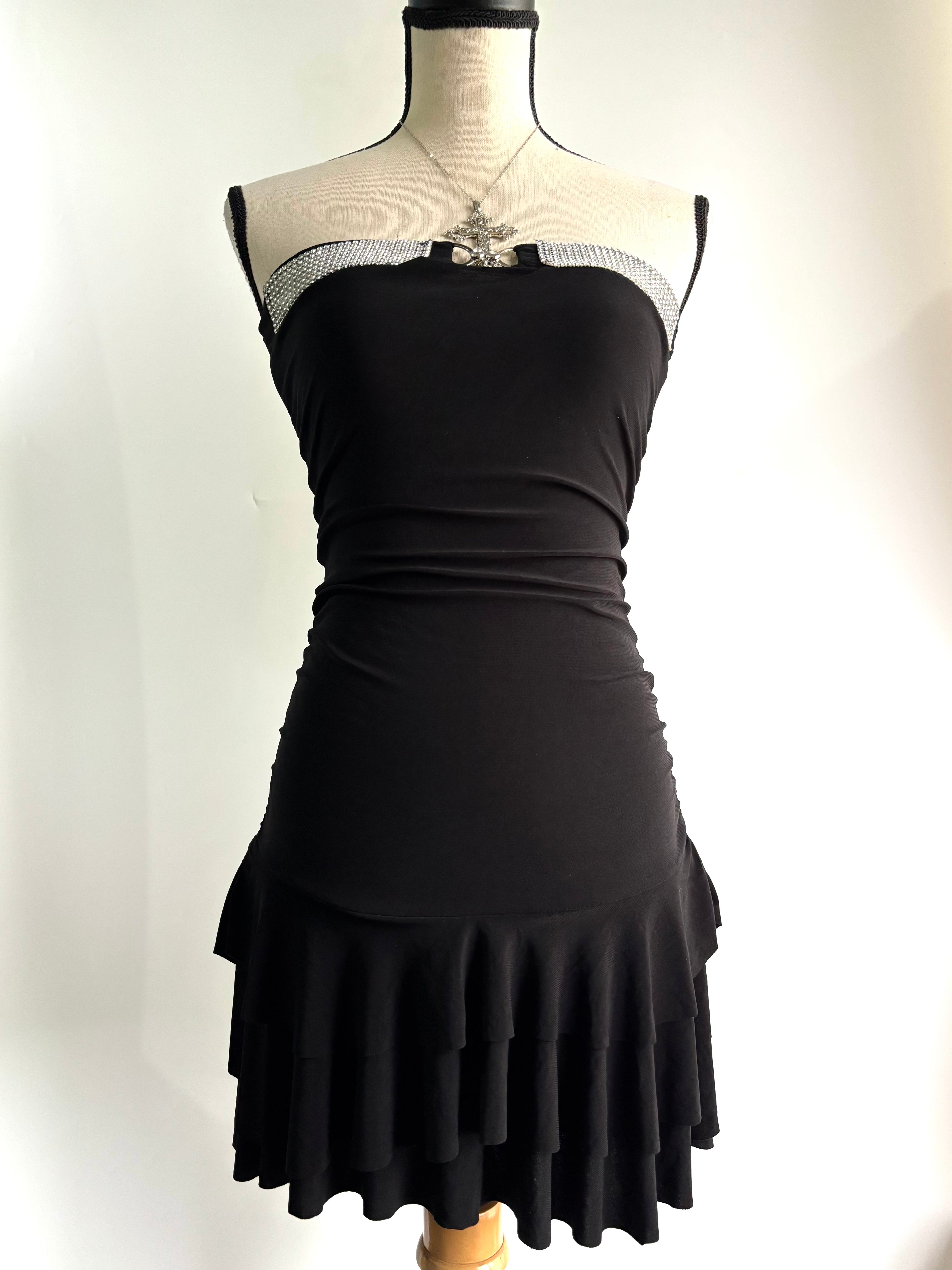 Grunge tube ruffle dress