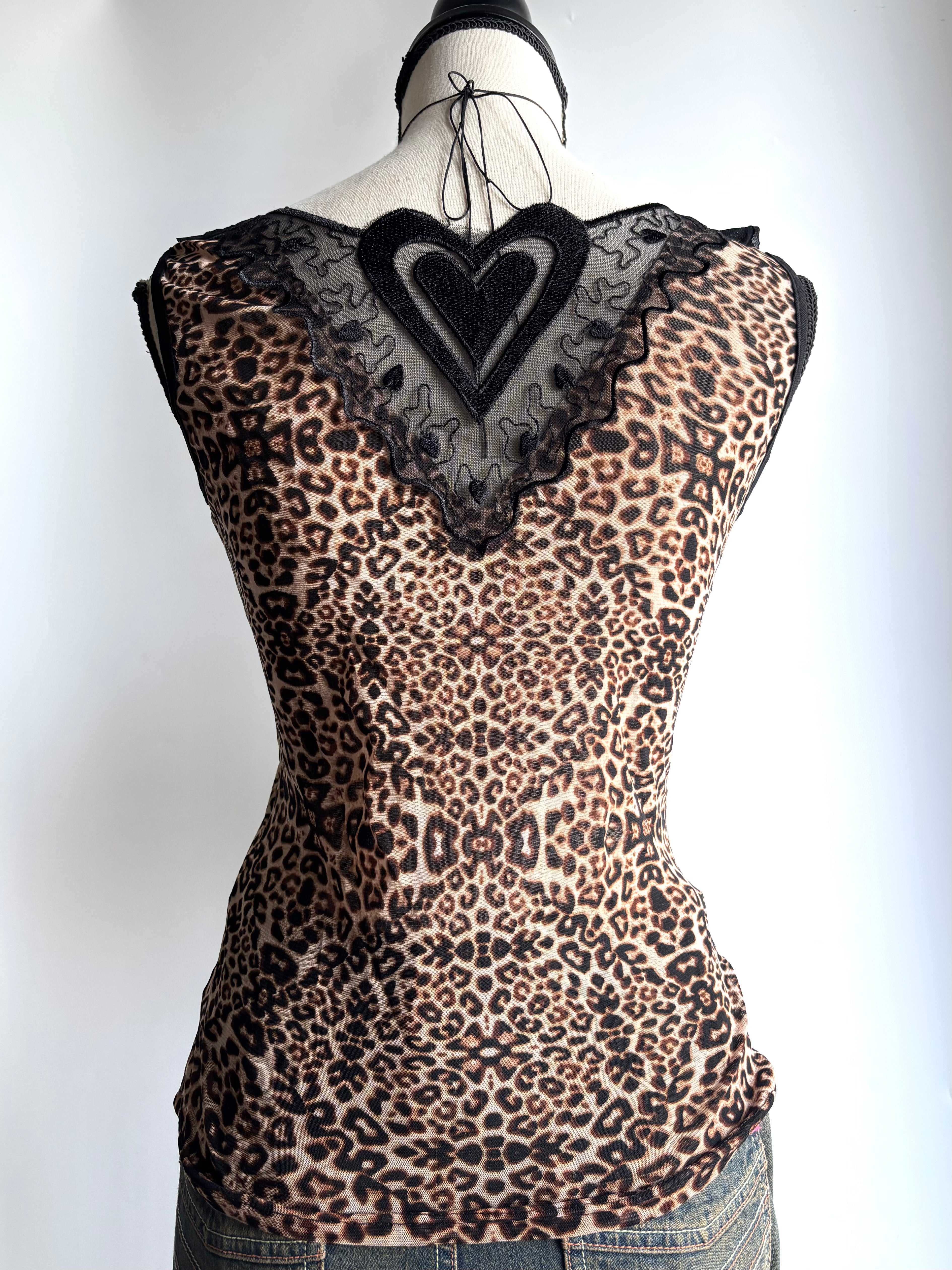 leopard ruffle top