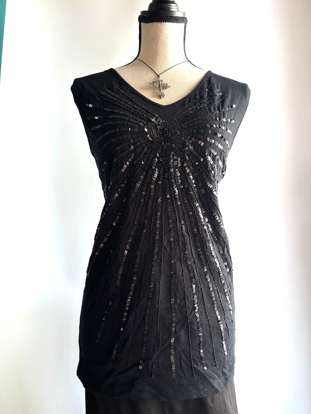 Sequins worked top